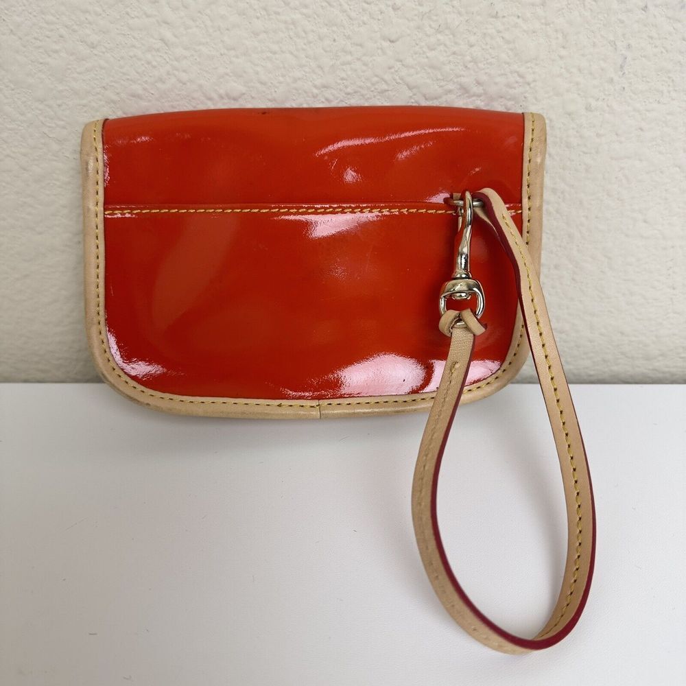 Dooney & Bourke Red and Tan Leather Crossbody Bag - Picture 5 of 9